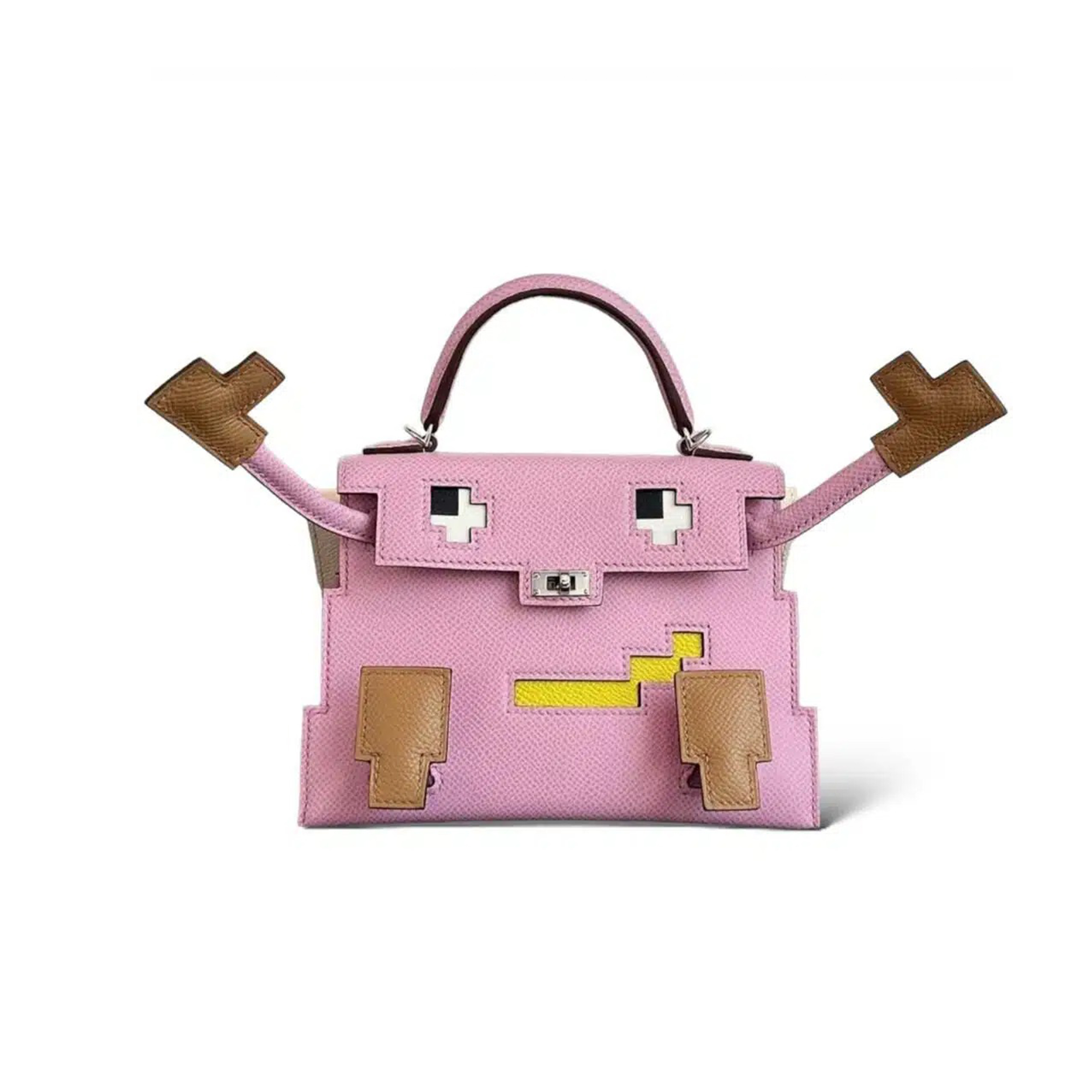 H**mes KELLY DOLL PICTO EPSOM PALLADIUM HARDWARE (16*12*7cm)